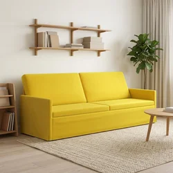 Vidaxl 3-sedna sofa Rumena 220 x 81 x 82 cm Žamet