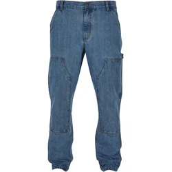 Mens Double Knee Jeans Light Blue/Washed