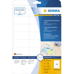 Herma etikete 66x33,8 A4/24 1/25 transparent ( 02H4681 )