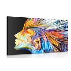 Slika barvni profil ženskega obraza - 40x30