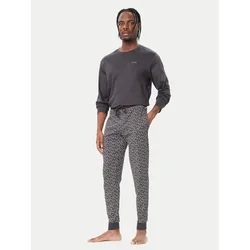 BOSS Pižama Relax Long Set 50570566 Temno siva Regular Fit