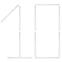 shumee 10 x Zaobljene steklene bagete z mešalno palico 6 x 250 mm