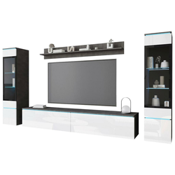Livetastic Dnevni Regal Vera, Bela, Antracit, 4-Delno, Led