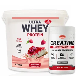Olympic Ultra Whey Protein Malina Čiz-kejk 4kg + Olympic Creatine Monohydrate 500g