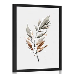 Plakat minimalistični list v gibanju - 30x45 no frame