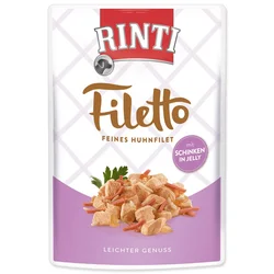 RINTI Filetto Piščančji file s pršutom - Mokra hrana za pse - 100g