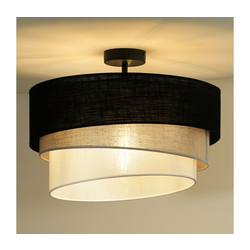 Duolla - plafonski luster TRIO 1xE27/15W/230V prečnik 45 cm crna/siva/bela
