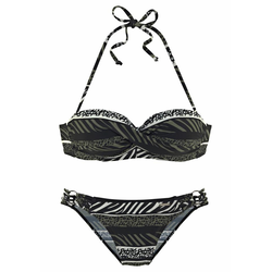 BRUNO BANANI Bügel-Bandeau-Bikini, zelena