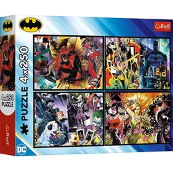 TREFL Puzzle Betmen u akciji - 4x250 delova