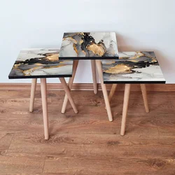 Hanah Home Set klub stočića 3Shp112, 3 komada, Plava