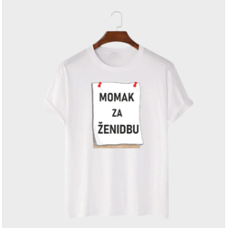 MAFIMI Muška majica Momak za ženidbu, Bela