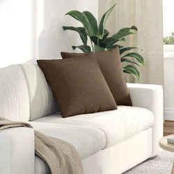 Jastučići za sofu 2 pcs Smeđa 50 x 50 cm tkanina