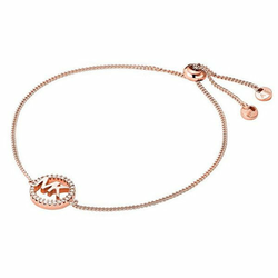 Michael Kors Bronasta srebrna zapestnica z logotipom MKC1246AN791
