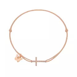 Zircon Cross Narukvica - Rose Gold Plated