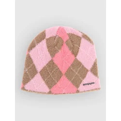Empyre Argyle Shag Beanie pink