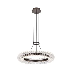 LED luster na sajli ALBA LED/39W/230V siva/prozirna