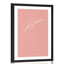 Plakat s paspartujem podpis Marilyn Monroe - 40x60 silver