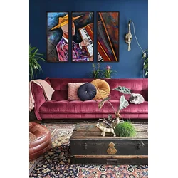 WALLXPERT Dekorativna uramljena MDF slika (3 komada) Artsmdfdkset7