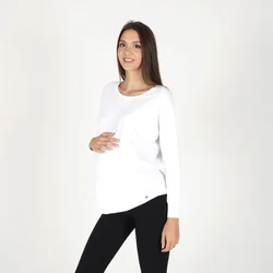 Rang Majica za trudnice dugih rukav Janie, Bela