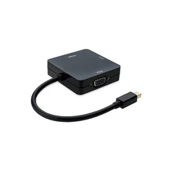 E-GREEN Mini DisplayPort - HDMI + DVI-I Dual Link + VGA D-Sub crni