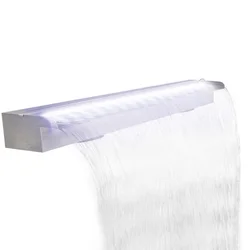 Fontana s vodopadom za bazen LED od nehrđajućeg čelika 110 cm