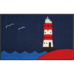 wash+dry PREDPRAŽNIK Leuchtturm 50/75 cm potiskano rdeča, bela, temno modra