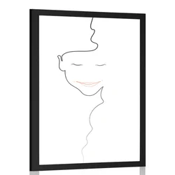 Plakat minimalističen obraz ženske - 30x45 no frame