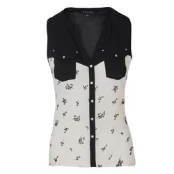 KOROSHI Bluza črna/off-bela