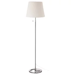 NYFORS Podna lampa, niklovano bela