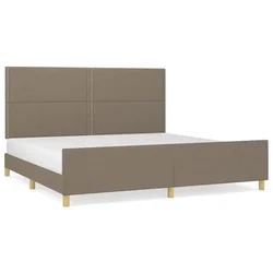 Vidaxl Posteljni okvir brez vzmetnice taupe 200x200 cm blago
