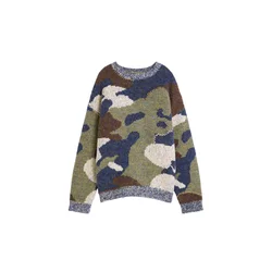 Desigual Pulover zelena/mešane barve