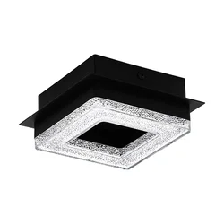 Eglo Fradelo 1 zidna/plafonjera/1, led, 1x4w, 400lm, crna/čelik/kristal