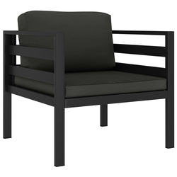 Sofa za jednu osobu s jastucima aluminijska antracit