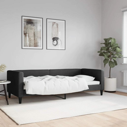 Dnevni krevet crni 80 x 200 cm od tkanine
