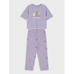 Sinsay - Dvodelna pidžama Pusheen the cat - lavanda