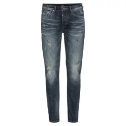 Mens Jeans Light Grey Tapered Ripped Harvey Hammer Smith- Voi London