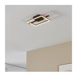 Eglo 901115 - LED prigušiva stropna svetiljka AMANDOLO LED/17W/230V crna + sa daljinskim upravljačem