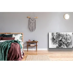 tulup.si Pokrov radiatorja Črno-bele vrtnice 90x60 cm