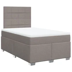 Vidaxl Box spring postelja z vzmetnico taupe 120x190 cm blago