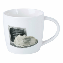 Bela porcelanasta skodelica 400 ml Computer Cat – Maxwell & Williams