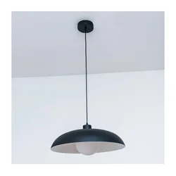 Luster na kablu ECLIPSE 1xE27/15W/230V crna/bela