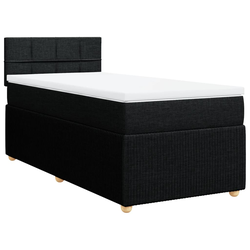 vidaXL vidaXL Box spring postelja z vzmetnico črn 90x190 cm blago, (21291249)