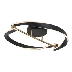 Rabalux Plafonjera Adalind, LED 40W, 3000K, 60cm, Crno - zlatna