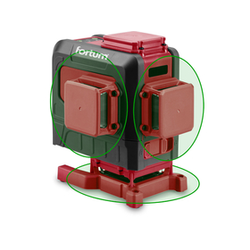 Avtomatski laserski nivo Fortum, zelena, 3D (3x360°) natančnost: 0,2 mm/1 m, navoj 1/4 in 5/8