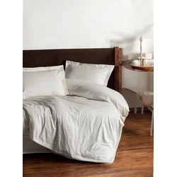 Set od satena-Posteljina 200x220cm Prljavo bela boja ( VLK000494-prljavobelaboja )
