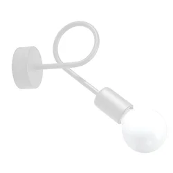 Sollux SL.1430 - Zidna lampa LOOP 1xE27/15W/230V bela