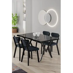 Hanah Home Trpezarijski set, 5 komada, Teget