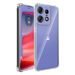Techsuit Shockproof Clear Silicone prozirna maskica otporna na udarce za Motorola Edge 50 Pro