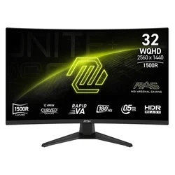 MSI Gaming monitor MAG 321CQF E18, WQHD zakrivljeni, 2560x1440, VA, 180Hz , 0.5ms, HDMI, DP