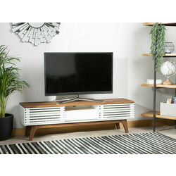 TV-omarica Berwyn 133 (Bela + Rjava) Rjava, Bela, 149x44x35cm